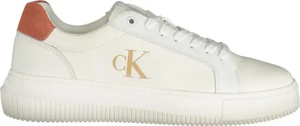 White Polyurethane Women Sneaker