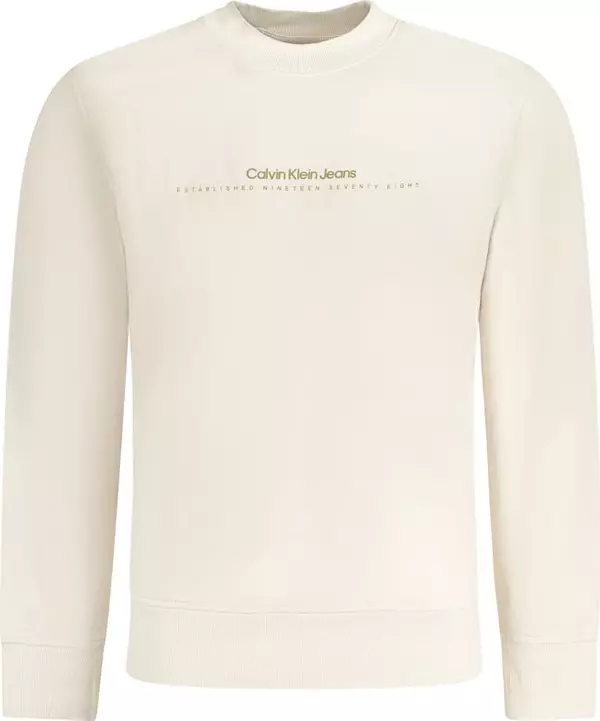 Beige Cotton Men's Sweatshirt