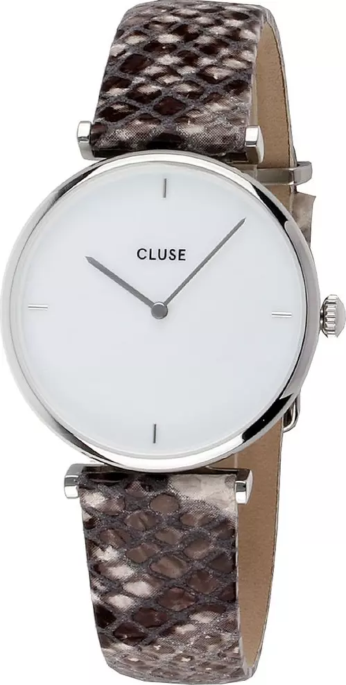 Beige Leather Dress Watch