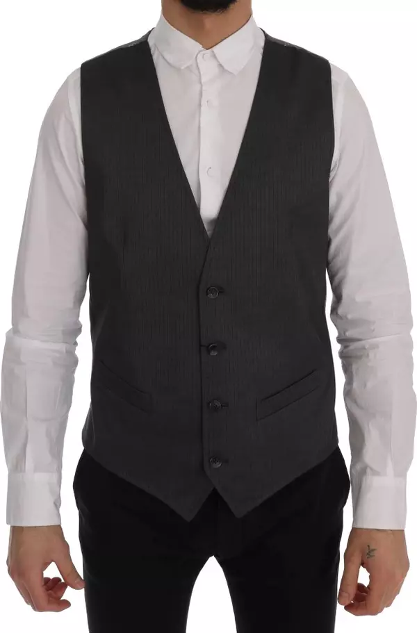 Gray STAFF Cotton Rayon Vest