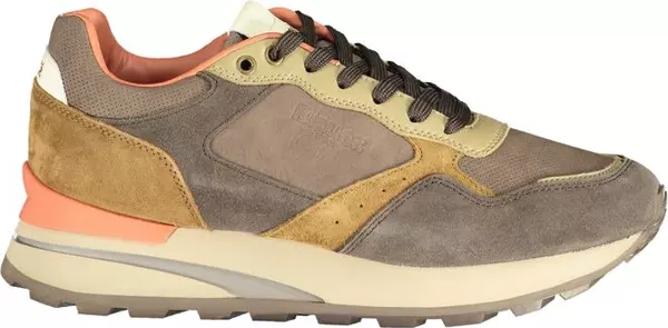 Marrone Polyurethane Men Sneaker