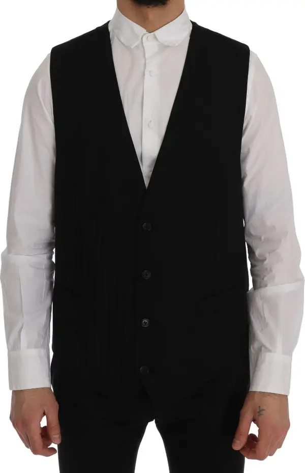 Black STAFF Wool Stretch Vest