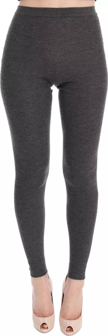 Gray Cashmere Stretch Tights