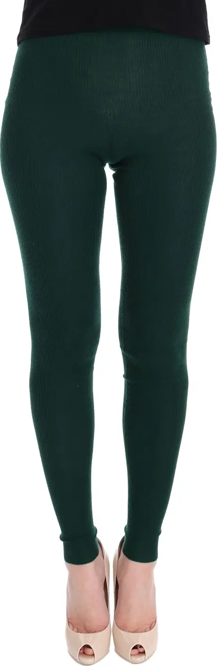 Green Cashmere Stretch Tights