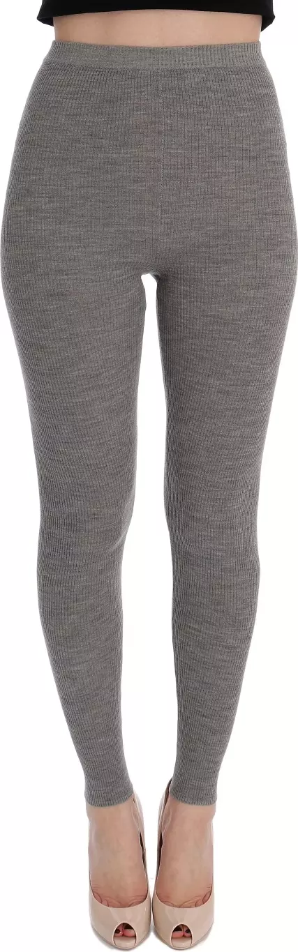 Gray Cashmere Stretch Tights