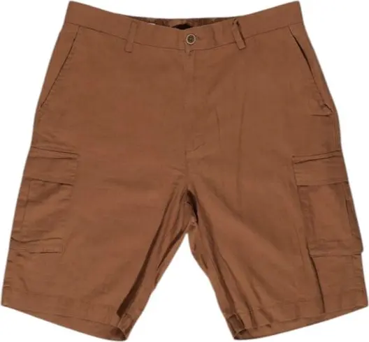 Brown Linen Bermuda Shorts