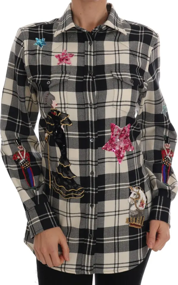 Black White Fairy Tale Crystal Shirt