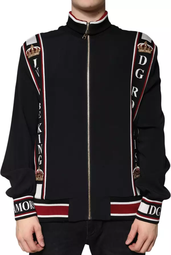 Black DG King Full Zip Sweatshirt Sweater