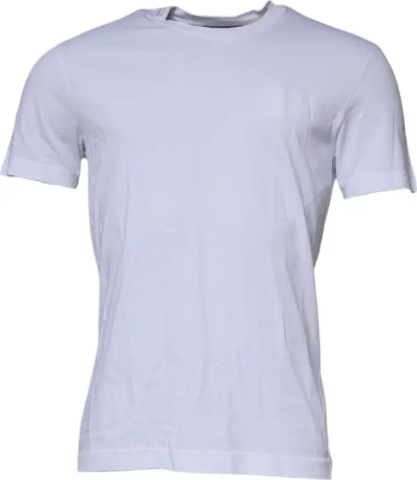 White DG Logo Cotton Crew Neck T-shirt