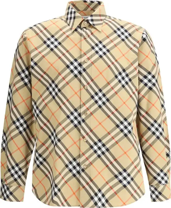 Beige Cotton Pattern Shirt