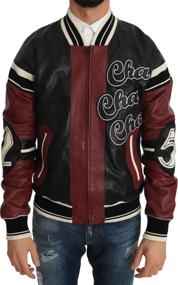 Leather Club Lounge Black Red Jacket
