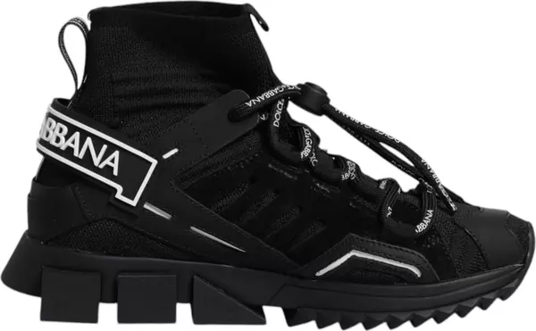 Black Sorrento Socks Logo Sneakers Shoes