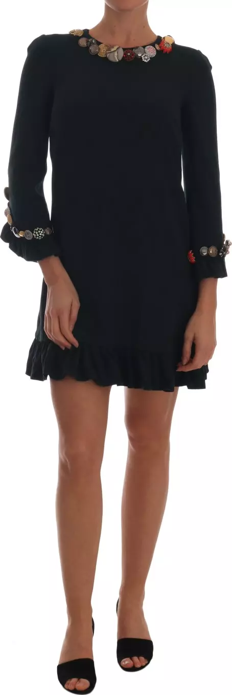 Crystal Green Stretch A-Line Short Dress