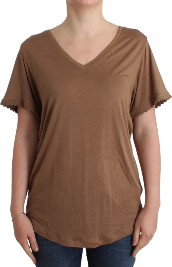 Brown shortsleeved top
