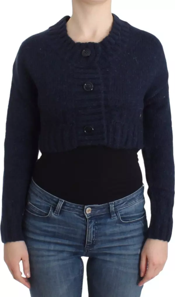 Blue cropped cardigan