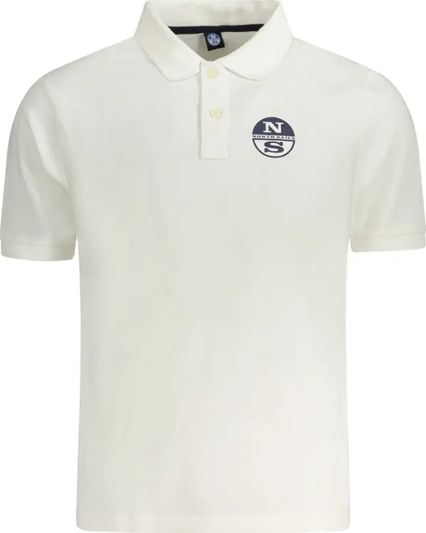 White Cotton Men Polo Shirt