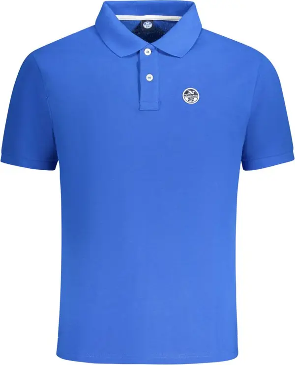 Blue Cotton Men's Polo Shirt