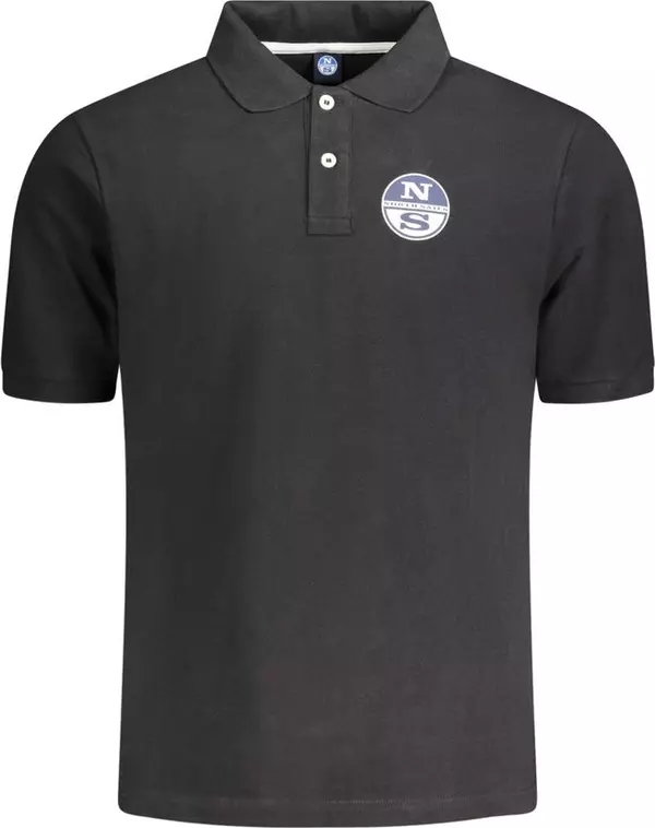 Black Cotton Men's Polo Shirt