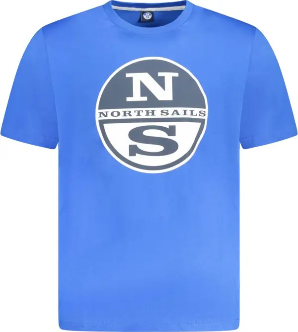 Blue Cotton Men's T-Shirt