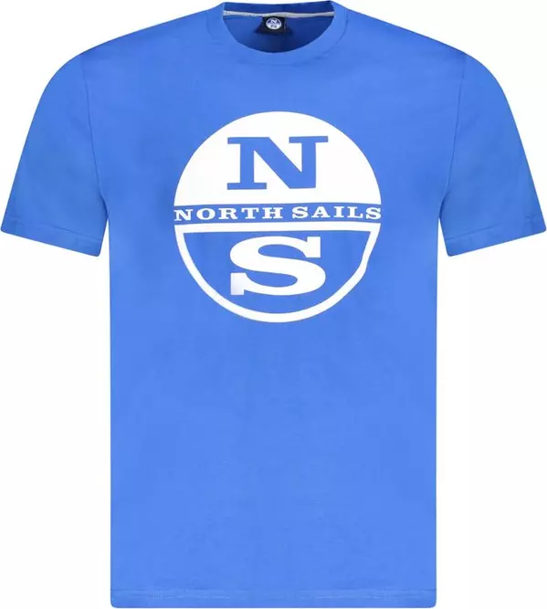 Blue Cotton Men's T-Shirt