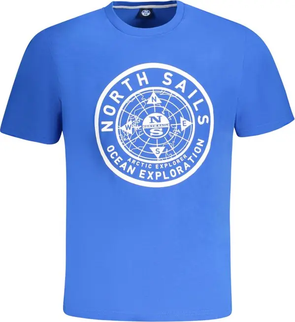 Blue Cotton Men's T-Shirt