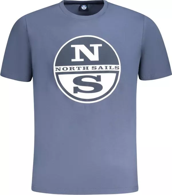 Blue Cotton Men T-Shirt