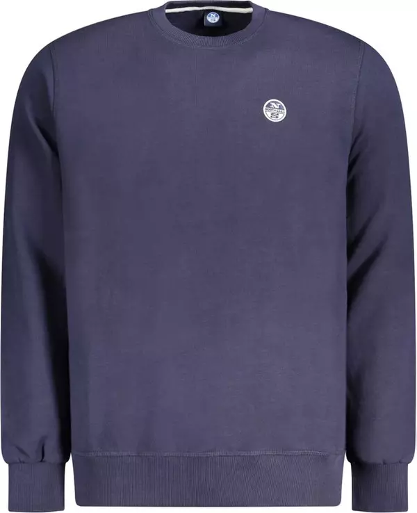 Navy Cotton Men Sweatshirt