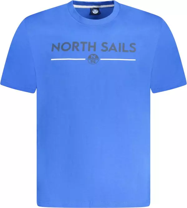 Blue Cotton Men T-Shirt