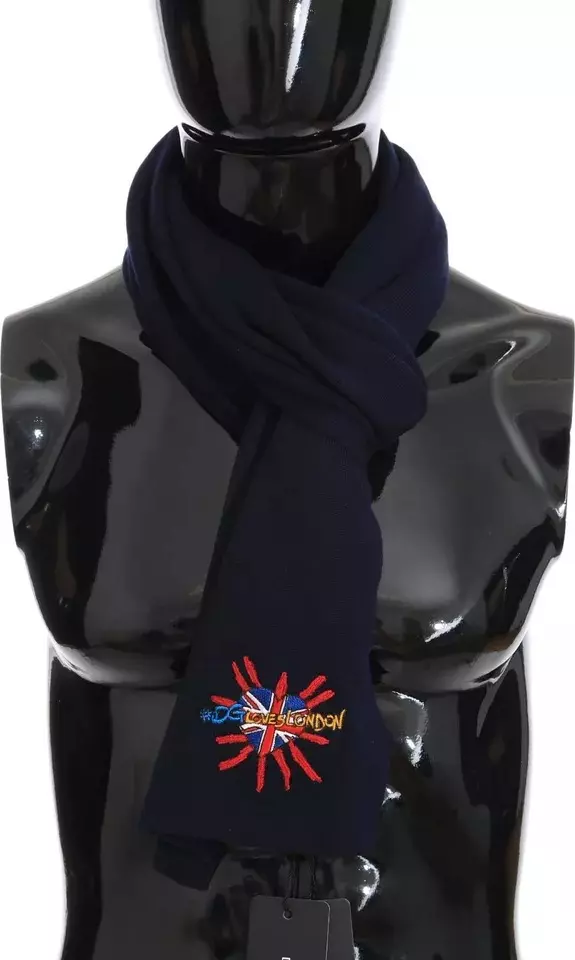 Blue Wool #DGLovesLondon Shawl Scarf