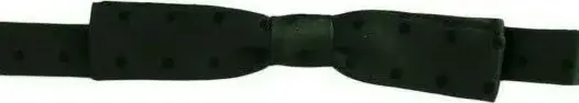 Green Dotted Silk Adjustable Neck Bow Tie