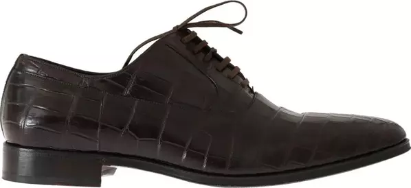 Brown Patterned Leather Dress Formal Shoes
