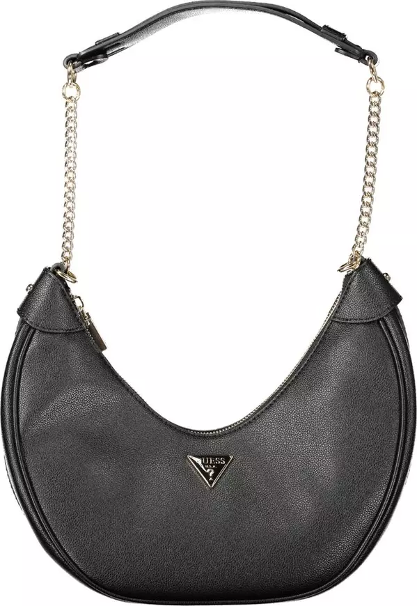 Black Polyethylene Women Handbag