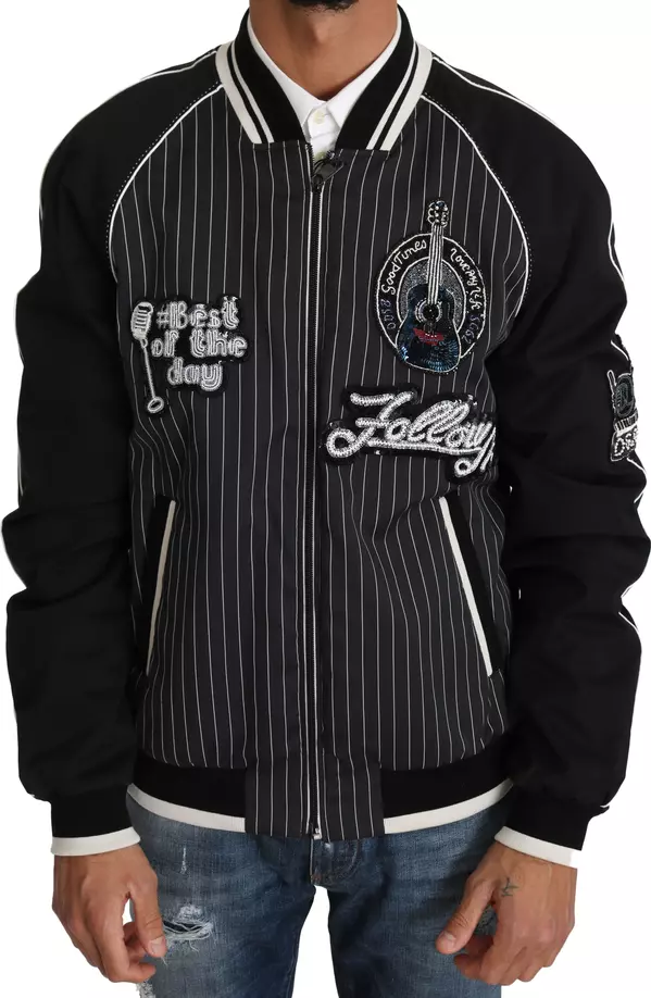 Black DD58 SG62 Sequined Beaded Jacket