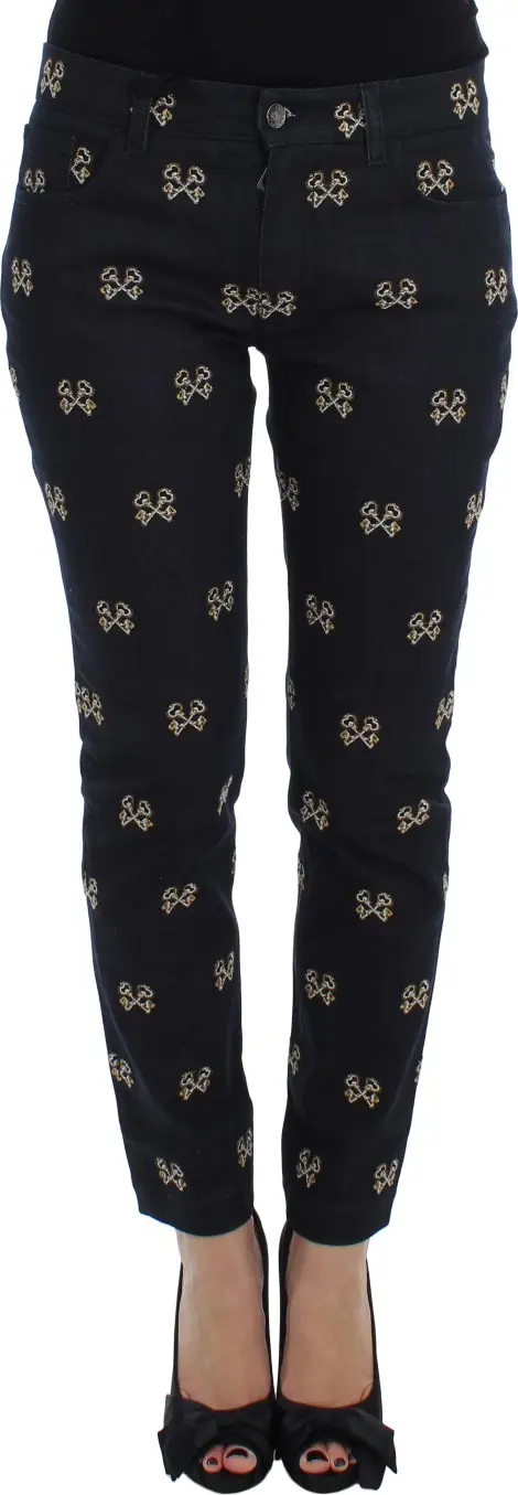 Blue Key Embroidered Slim Fit KATE Jeans