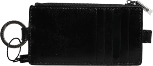 Black Horse Leather Lanyard Logo Card Holder Wallet