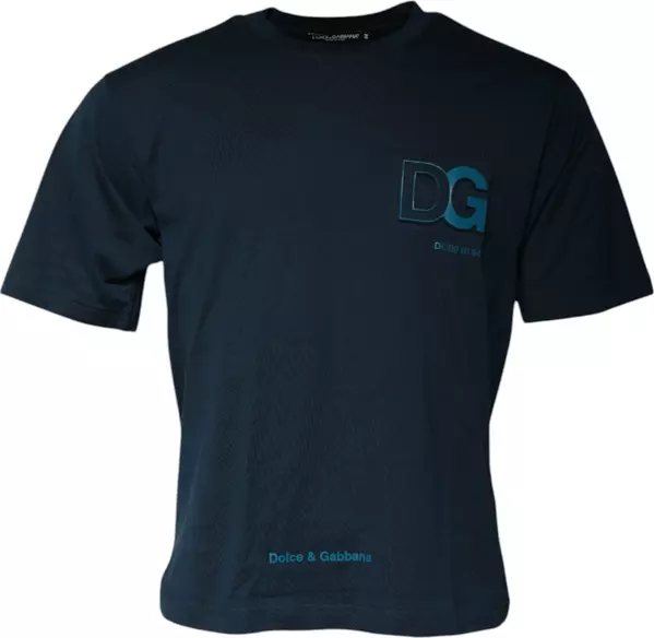 Blue Logo Crew Neck Short Sleeves T-shirt