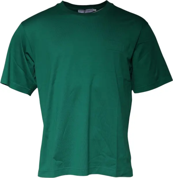 Green Logo Crew Neck Short Sleeves T-shirt