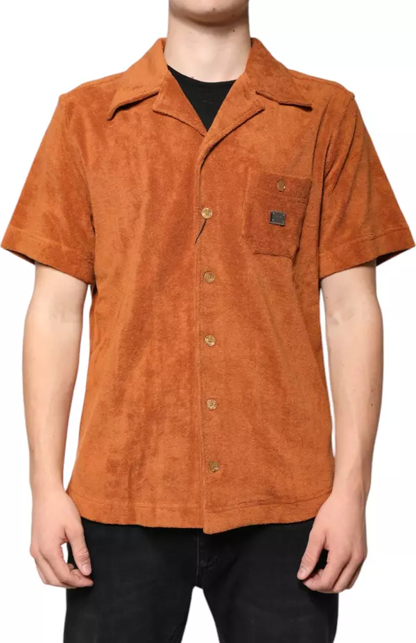 Hazel Cotton Velvet Button Down Collared Shirt