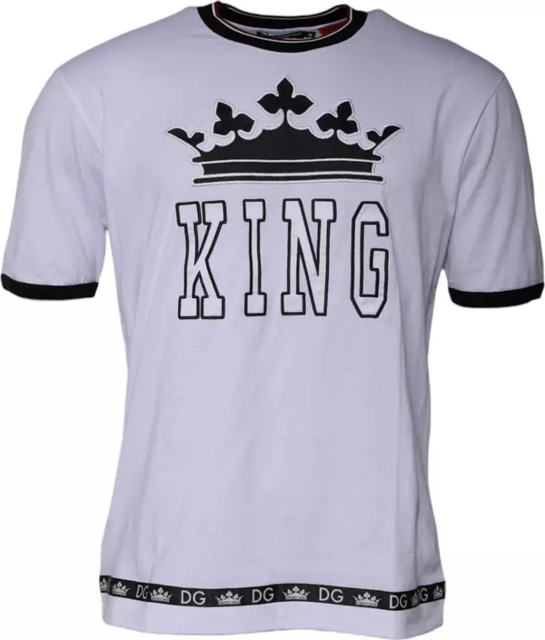 White Jersey Crew Neck Short Sleeves T-shirt