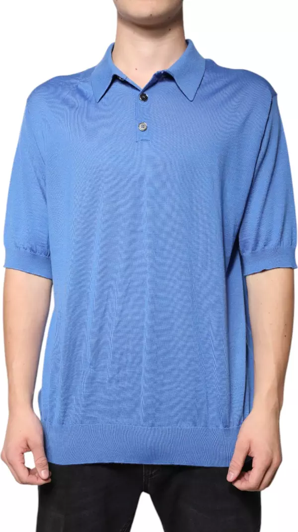 Blue Collared Short Sleeves Polo T-shirt