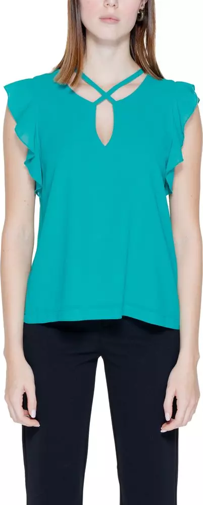 Bicolor Polyester Blouse