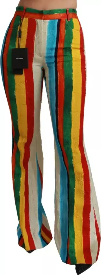 Multicolor Flared Riga Pittorica Pants