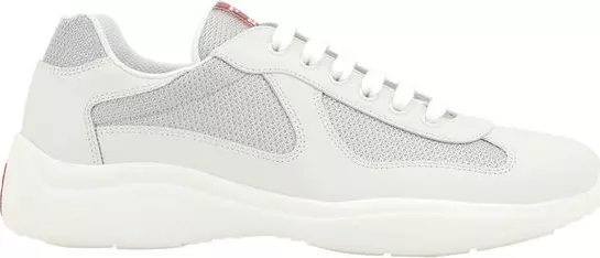 White Polyamide Low Top Sneakers