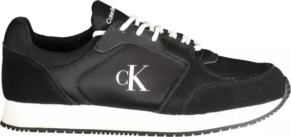 Black Polyurethane Men's Sneaker