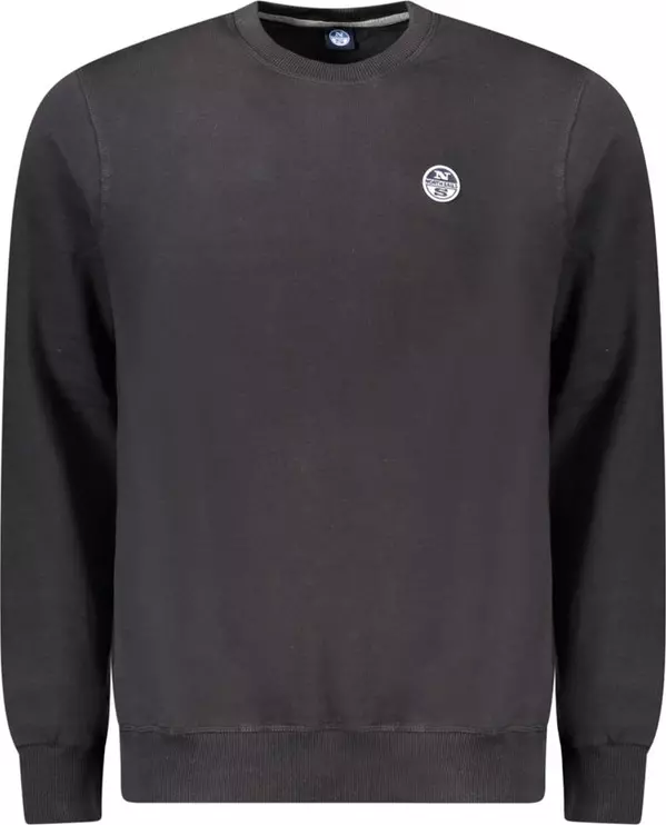 Black Cotton Men's Sweatshirt