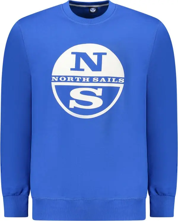 Blue Cotton Men Sweatshirt