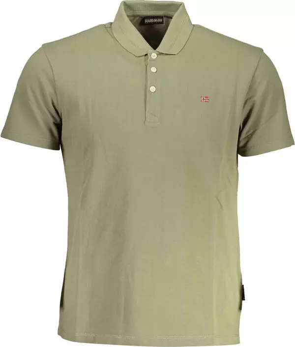 Green Cotton Polo Shirt