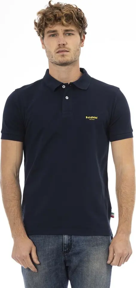 Blue Cotton Polo Shirt