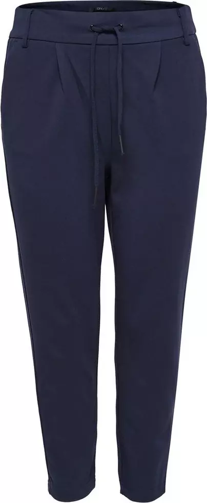 Blue Viscose Casual Pants