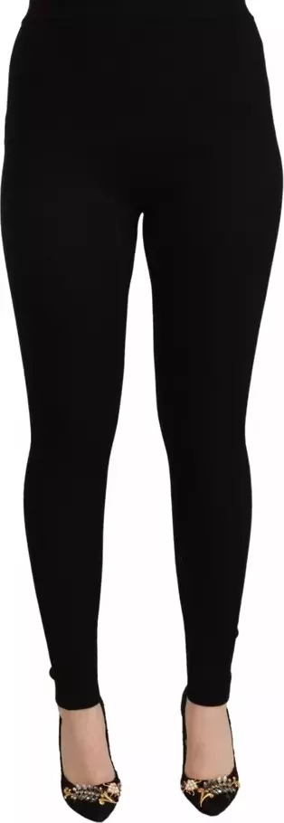 Black High Waist Stretch Pants Tights